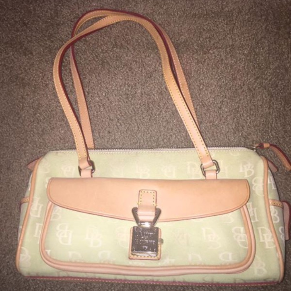 Mint green D&B barrel bag